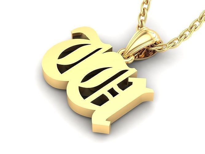 Letter W Pendant Version 6 3D print model