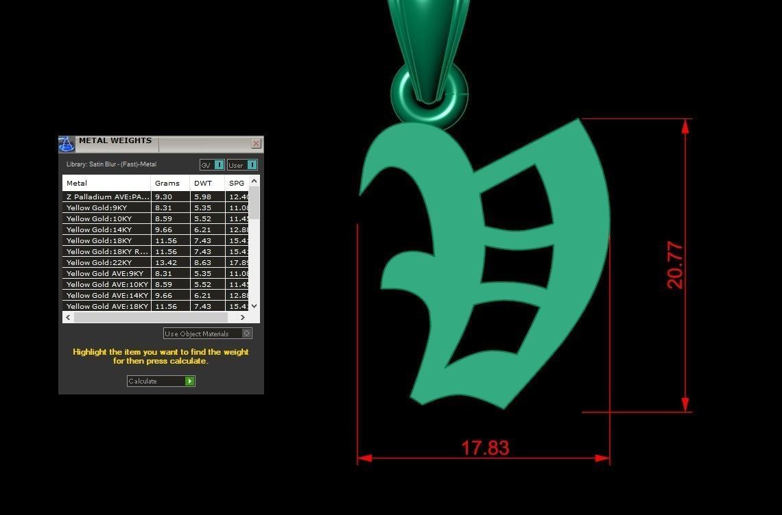 Letter V Pendant Version 6 3D print model_1