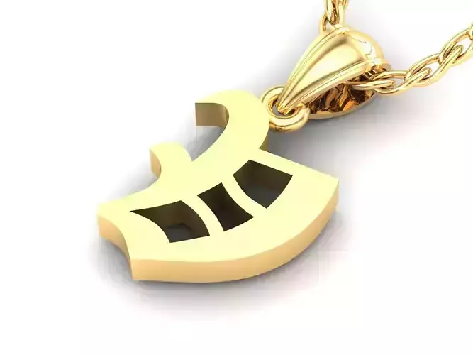 Letter V Pendant Version 6