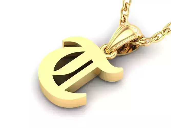 Letter T Pendant Version 6