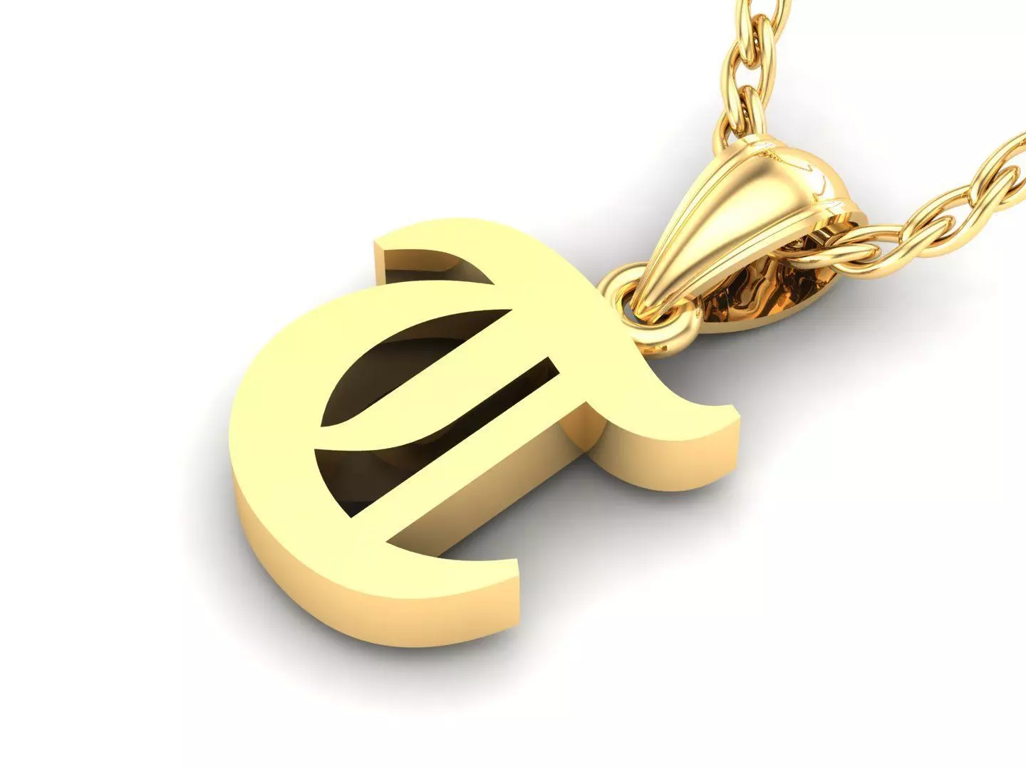 Letter T Pendant Version 6 3D print model_0