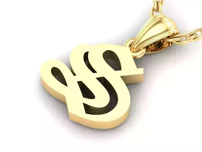 Letter S Pendant Version 6