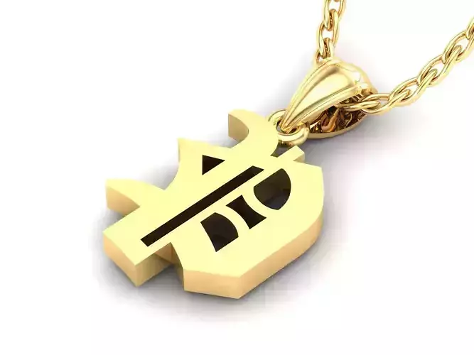 Letter P Pendant Version 6