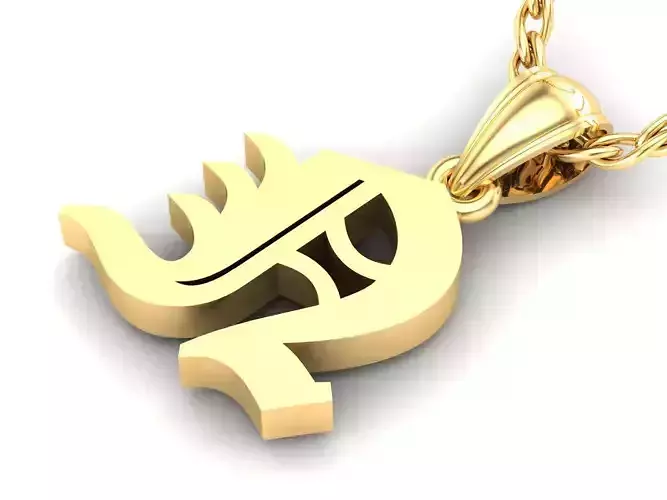 Letter N Pendant Version 6