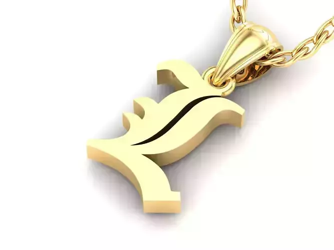 Letter L Pendant Version 6