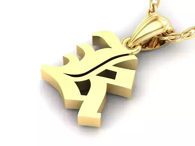 Letter K Pendant Version 6