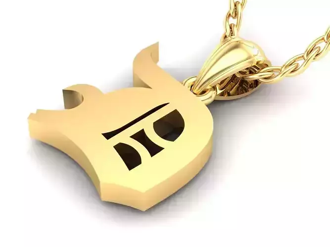 Letter D Pendant Version 6