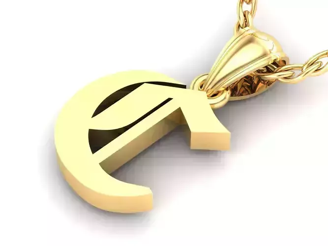 Letter C Pendant Version 6
