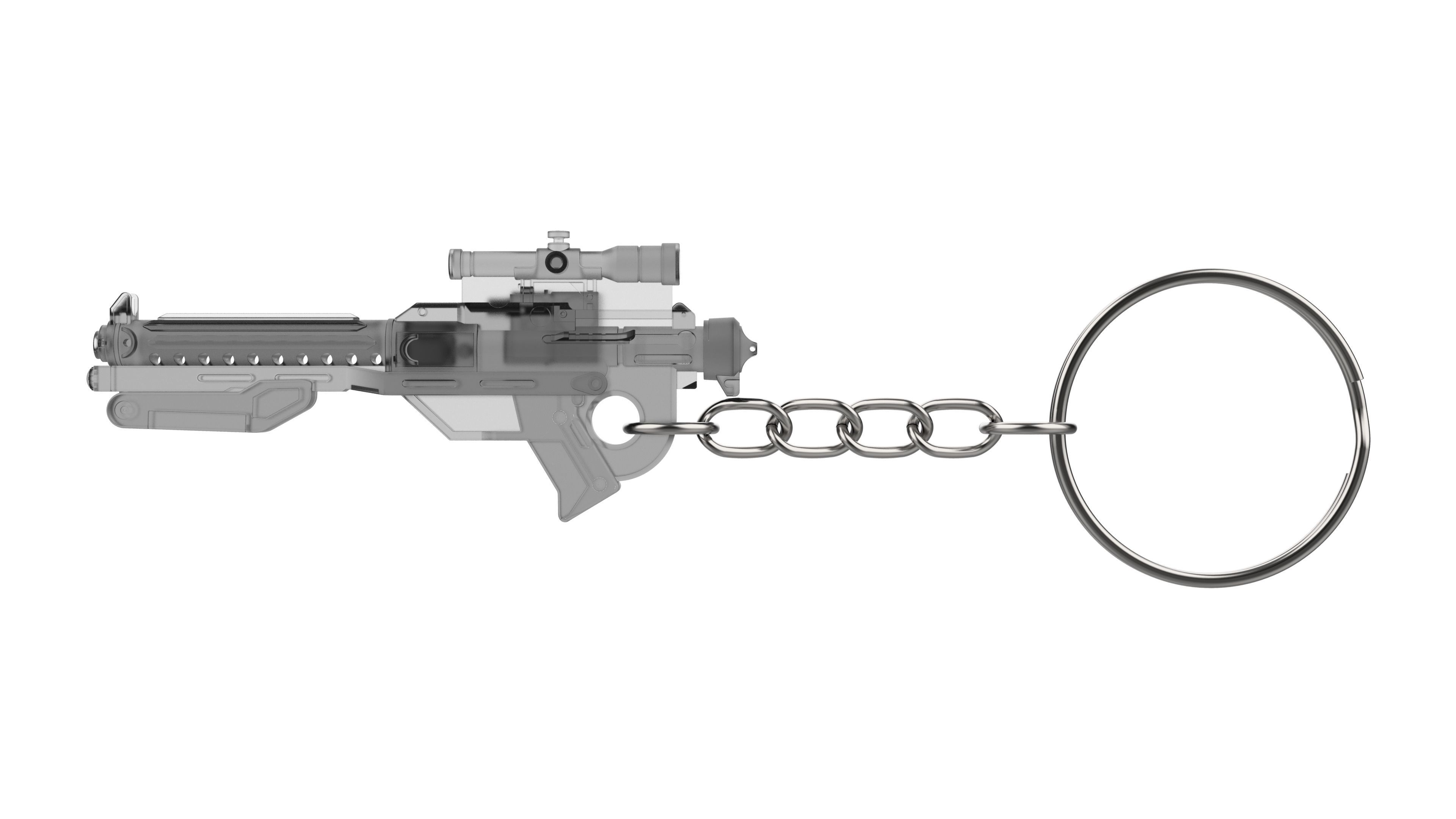 Keychain - F-11D Blaster Cannon - Star Wars - Printable - STL 3D print model_12