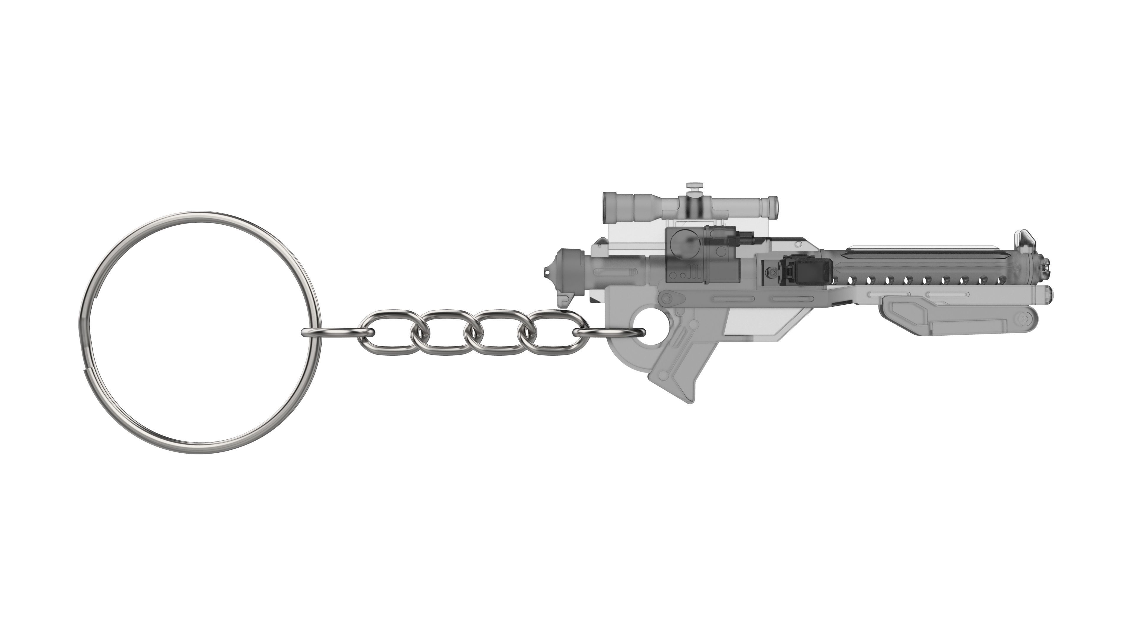 Keychain - F-11D Blaster Cannon - Star Wars - Printable - STL 3D print model_13