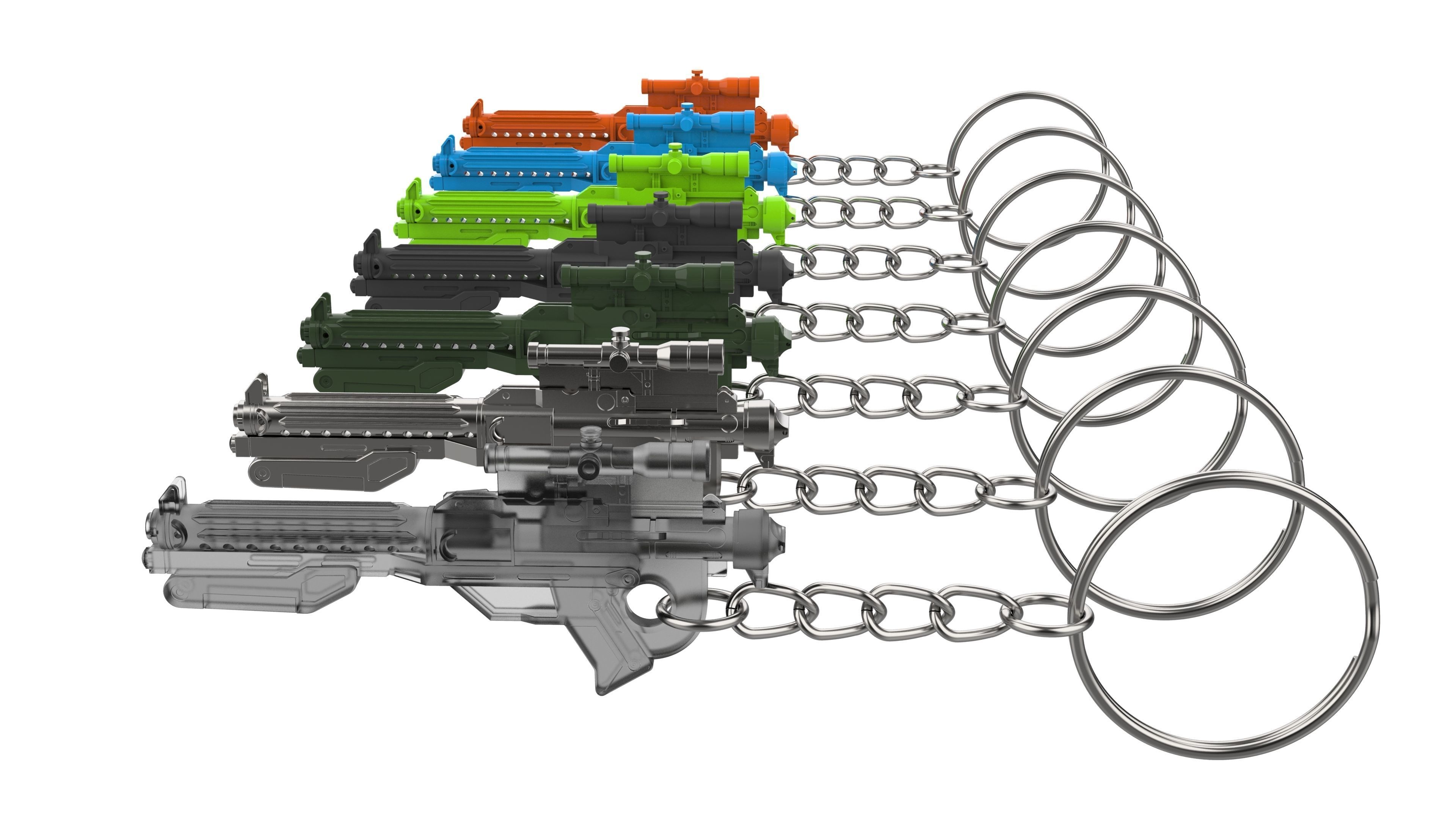 Keychain - F-11D Blaster Cannon - Star Wars - Printable - STL 3D print model_20