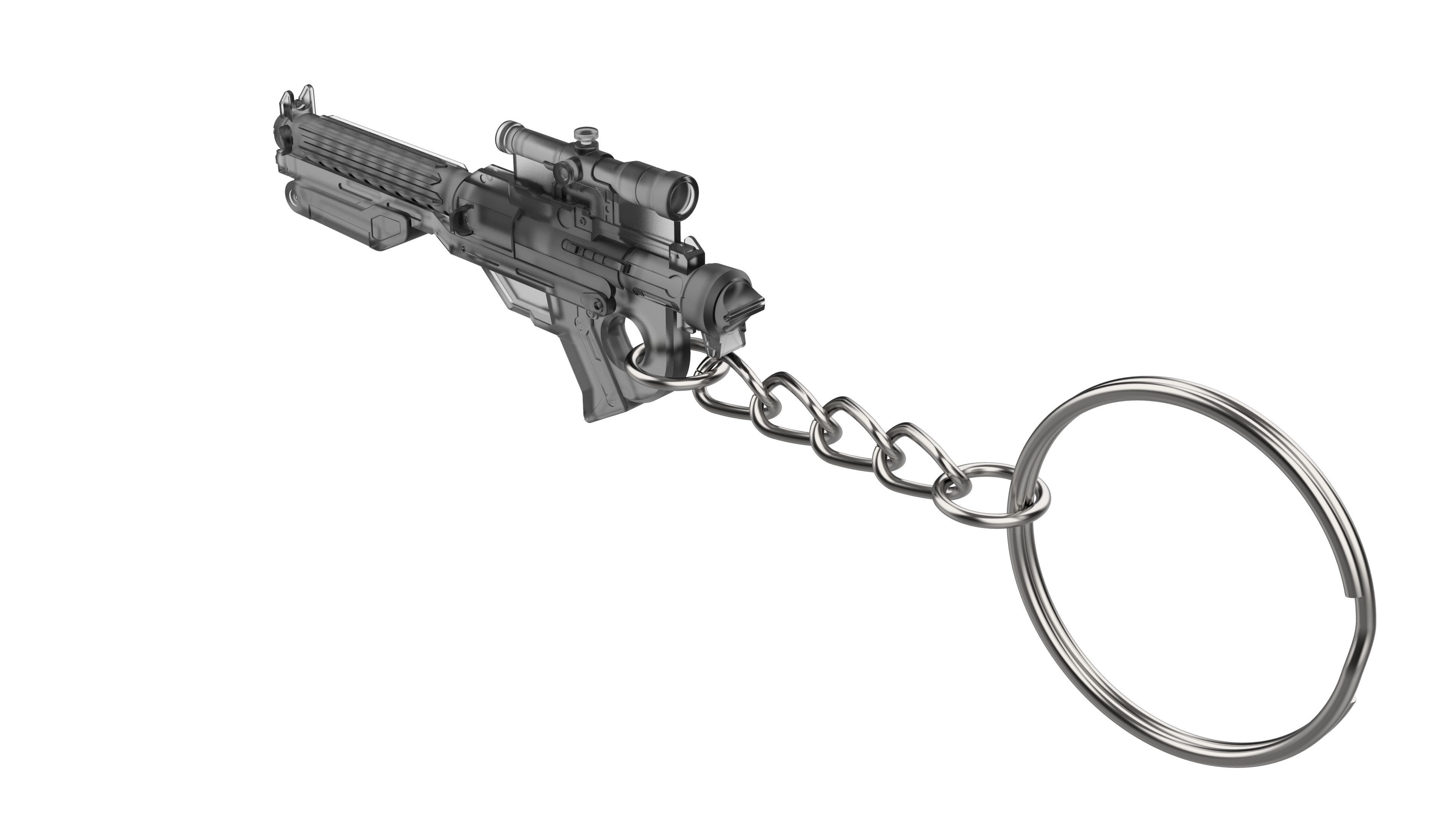 Keychain - F-11D Blaster Cannon - Star Wars - Printable - STL 3D print model_10