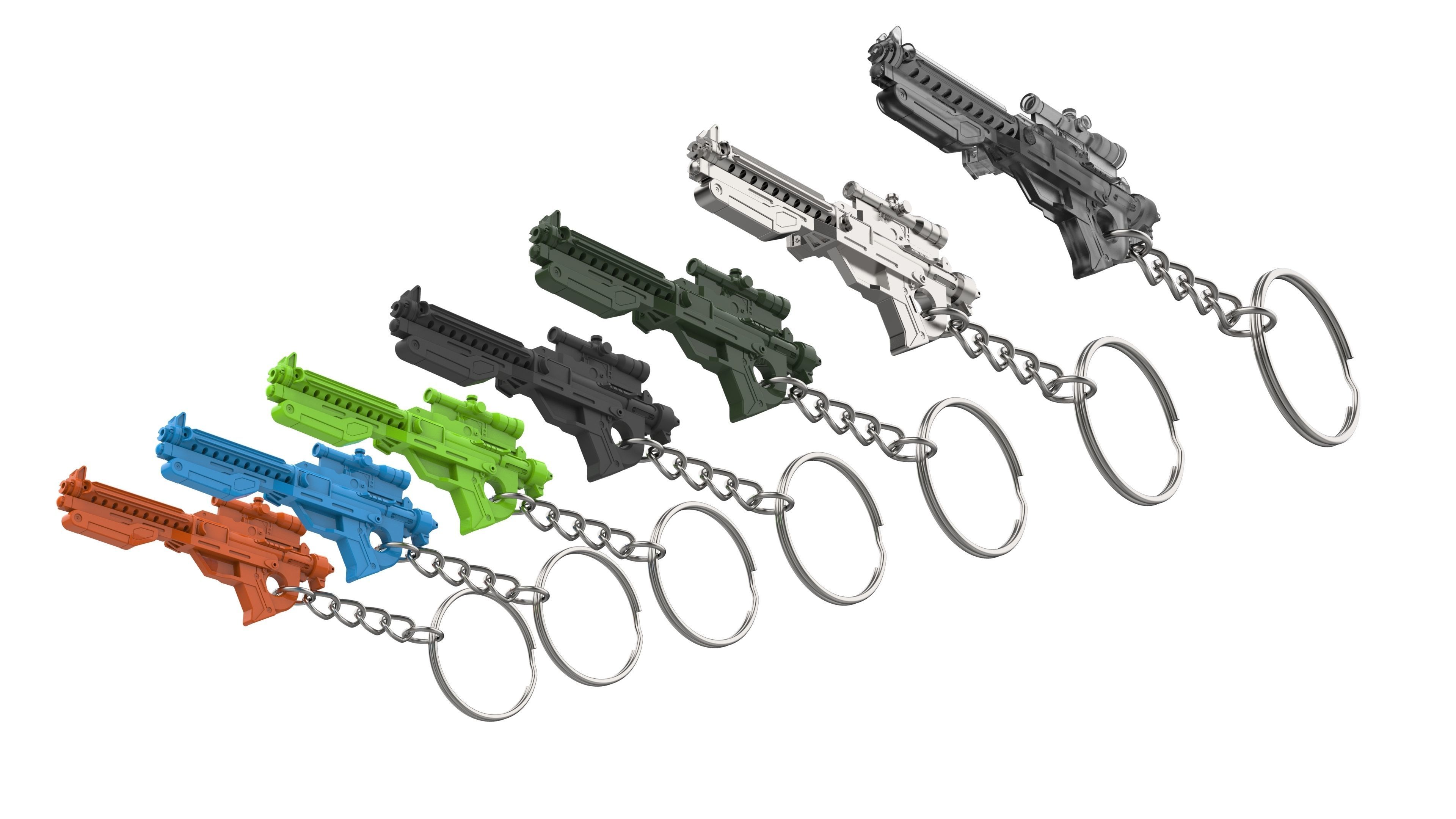 Keychain - F-11D Blaster Cannon - Star Wars - Printable - STL 3D print model_19