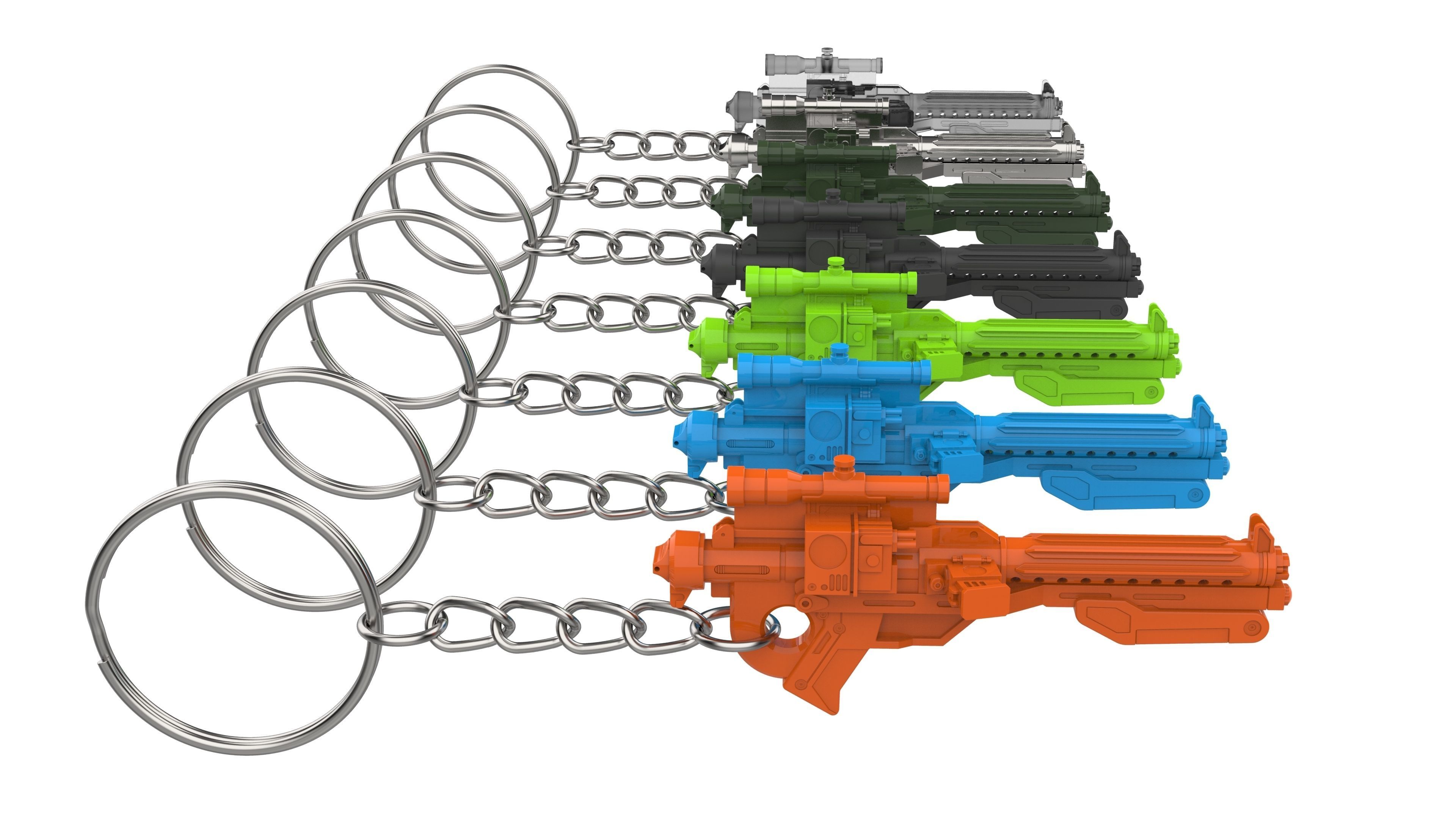 Keychain - F-11D Blaster Cannon - Star Wars - Printable - STL 3D print model_21