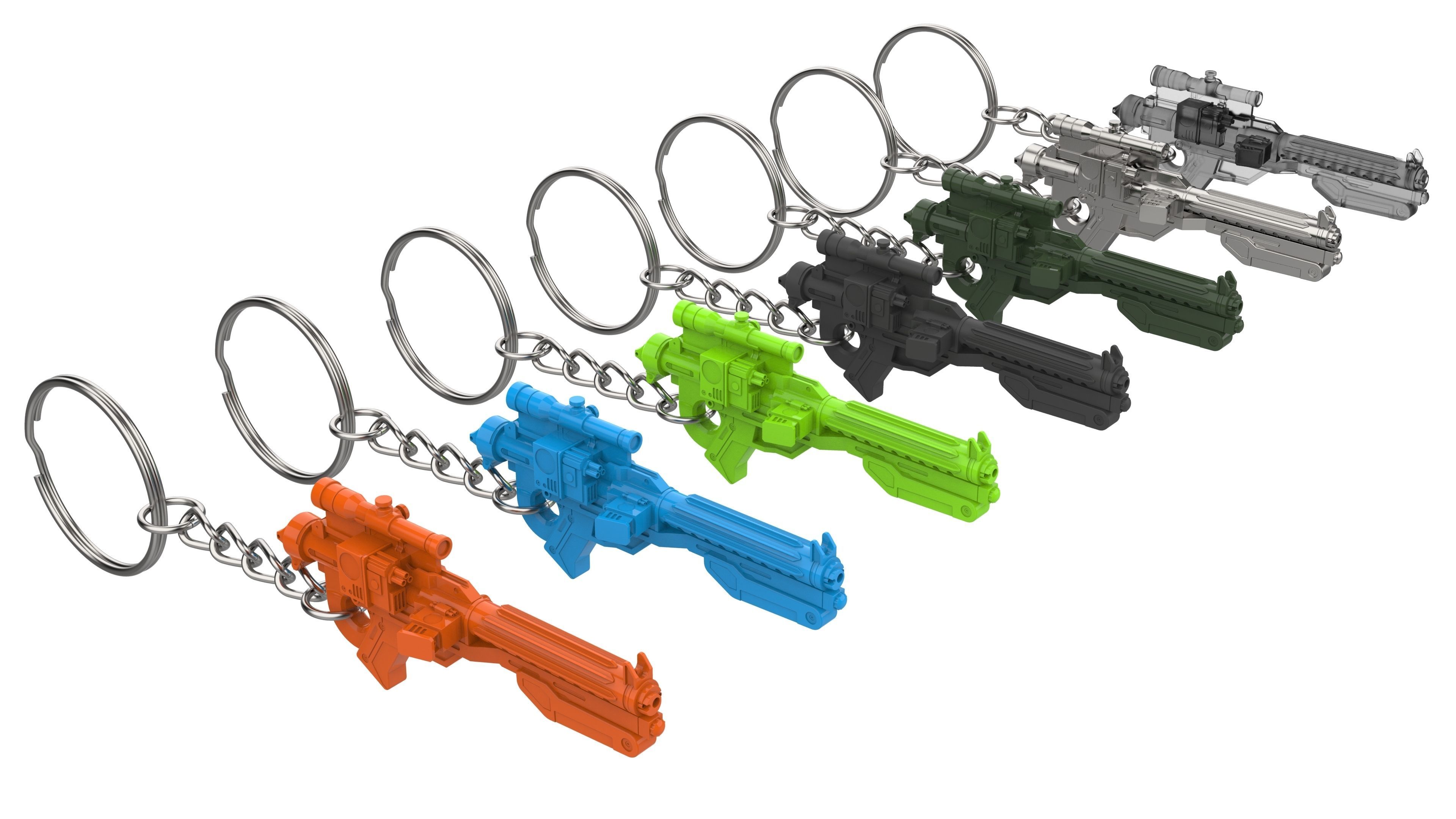 Keychain - F-11D Blaster Cannon - Star Wars - Printable - STL 3D print model_18