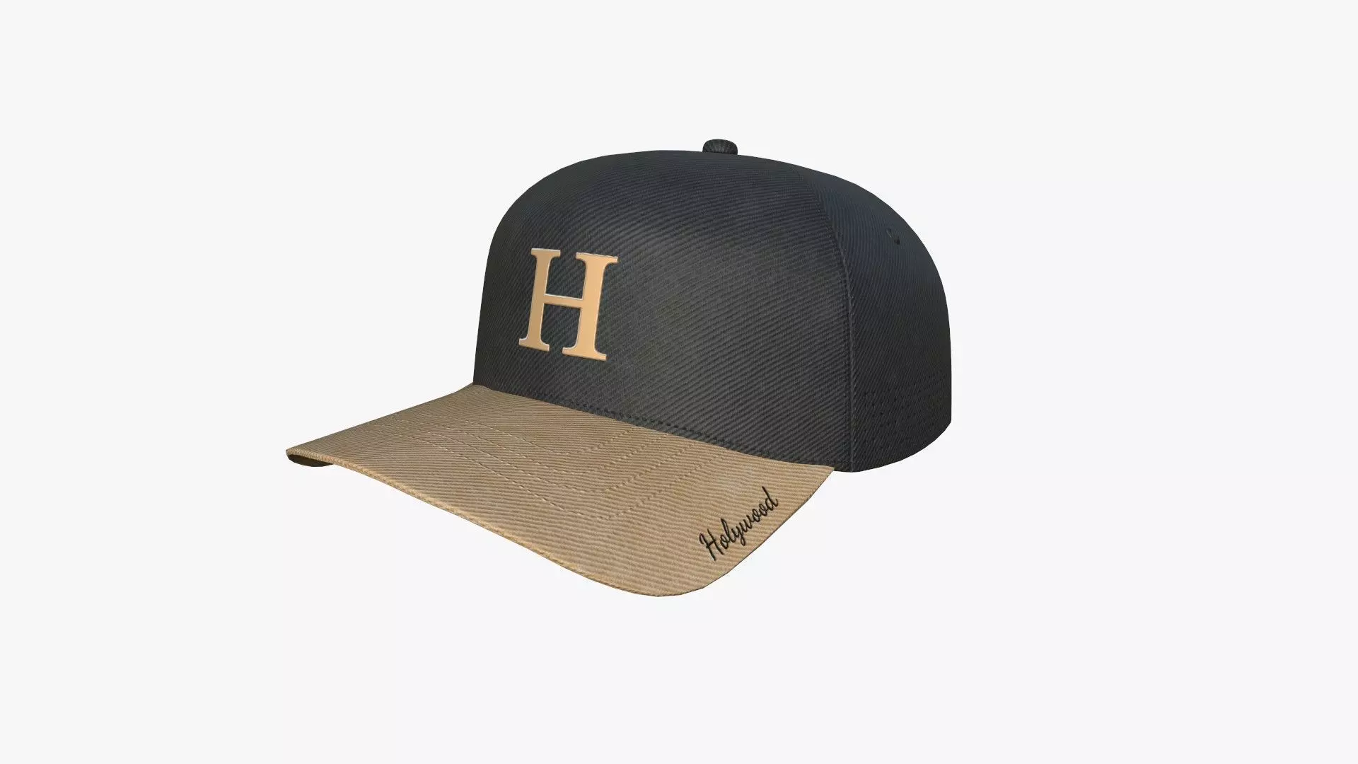 Cap A10 Black Beige - Character Fashion Design Low-poly 3D model