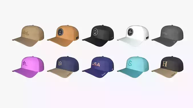 10 Caps Realistic Collection - Character Fashion Design