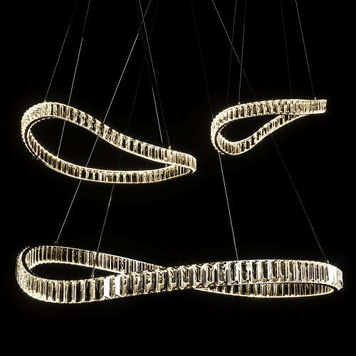 Dimmable Crystal Chandelier Low-poly 3D model