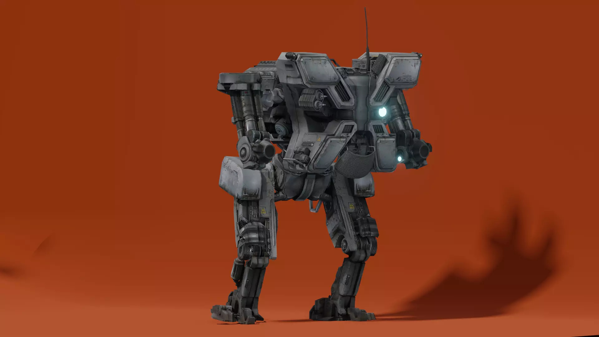 Cociva Robot rigged Low-poly 3D model