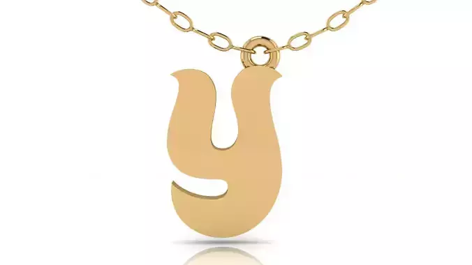 Alphabet Stylish Pendant Y 3D print model