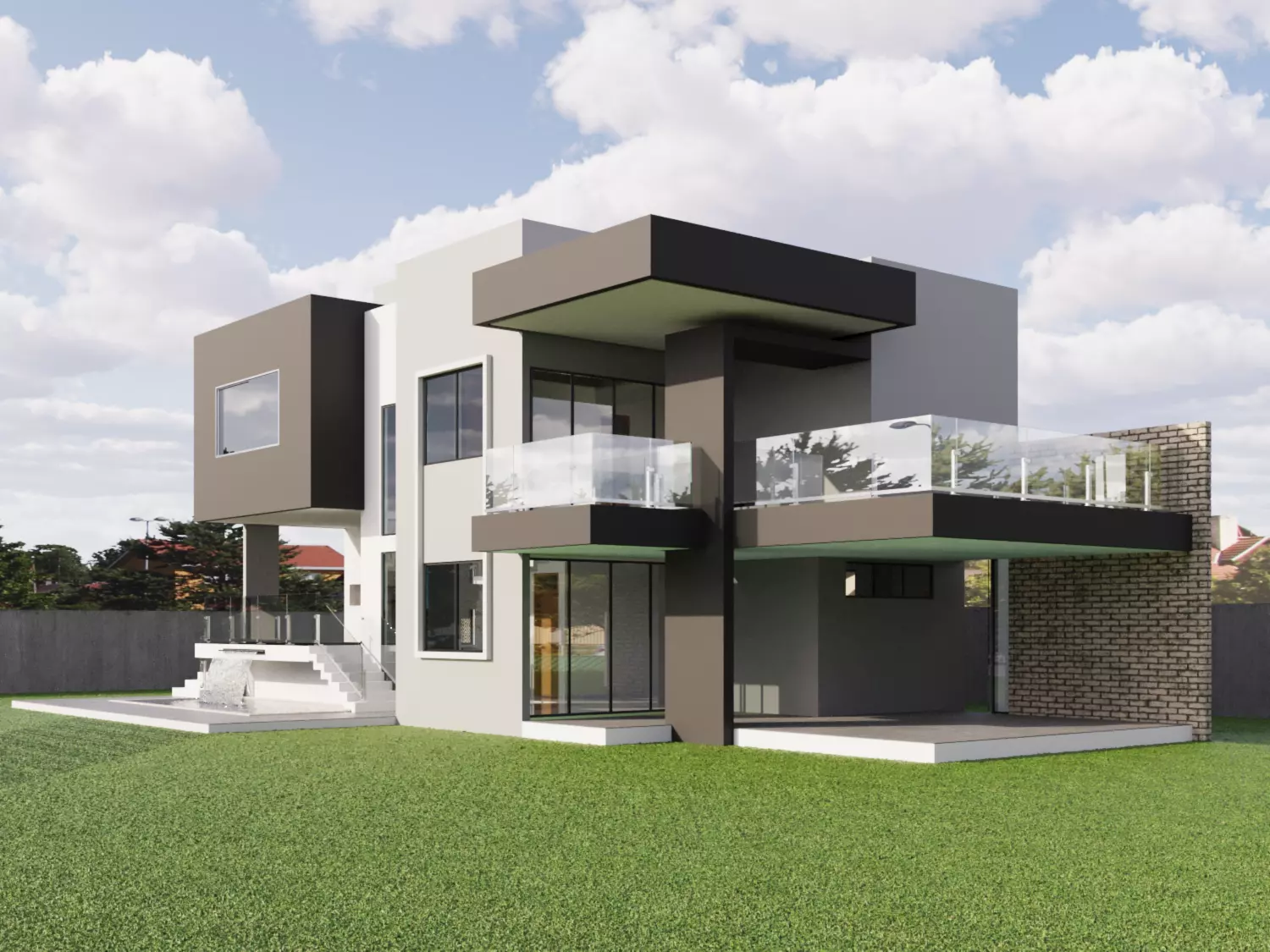 Modern House 3D model_0