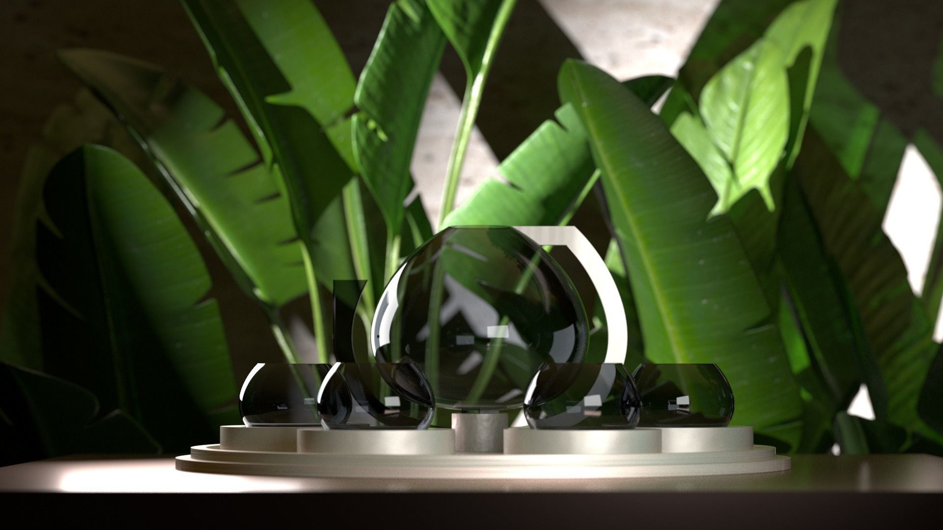 Elegant Tea Set Low-poly 3D model_1