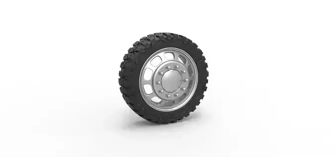 Front semi wheel for pickup V3 Scale 1 to 25