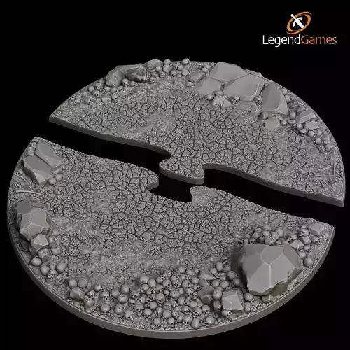 LegendGames Skull Bases - 160mm Round 3D print model