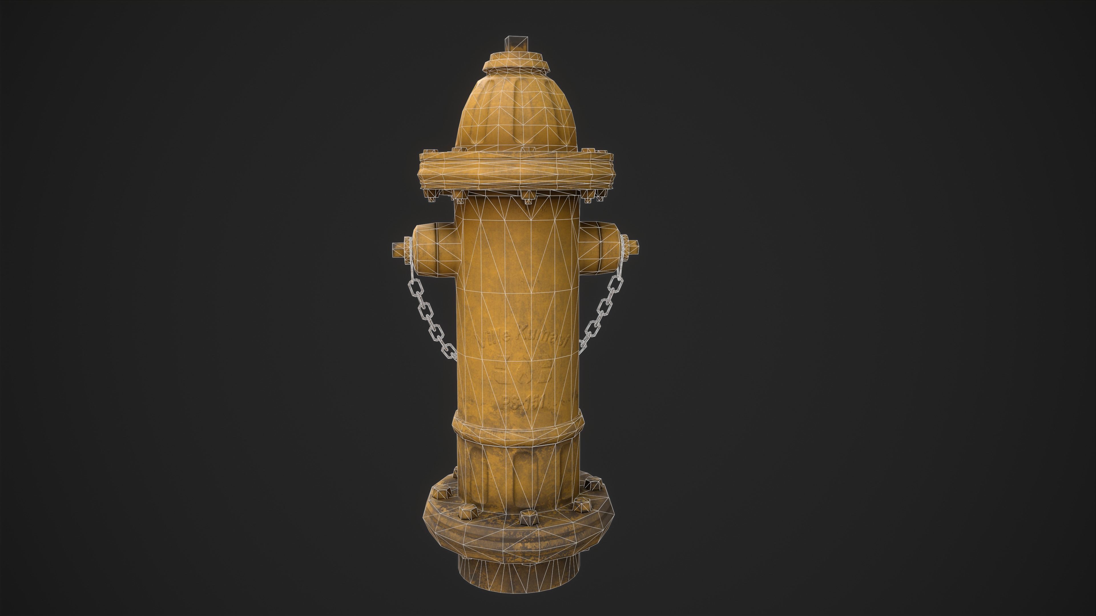 Fire hydrant Low-poly 3D model_14