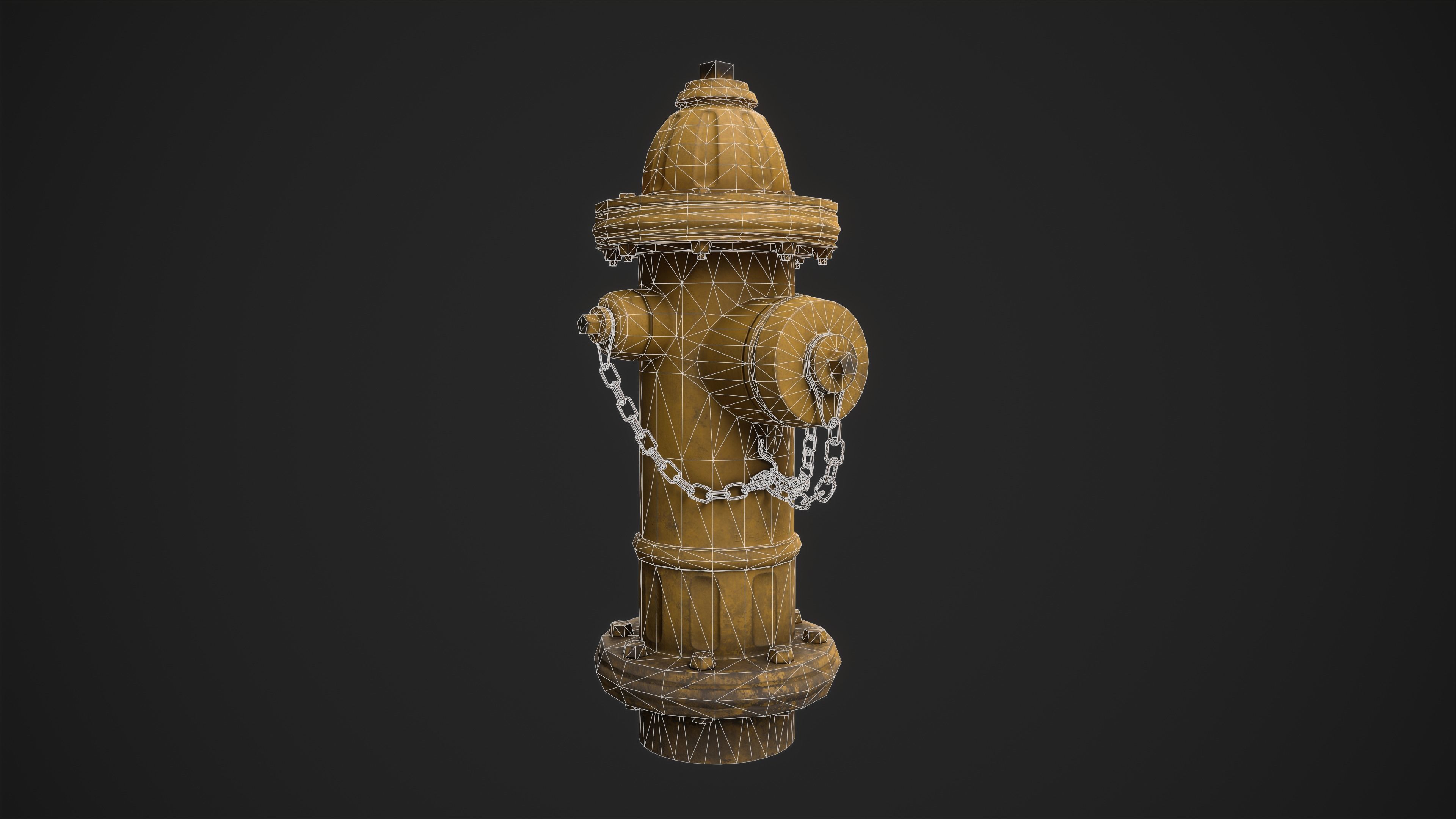 Fire hydrant Low-poly 3D model_13