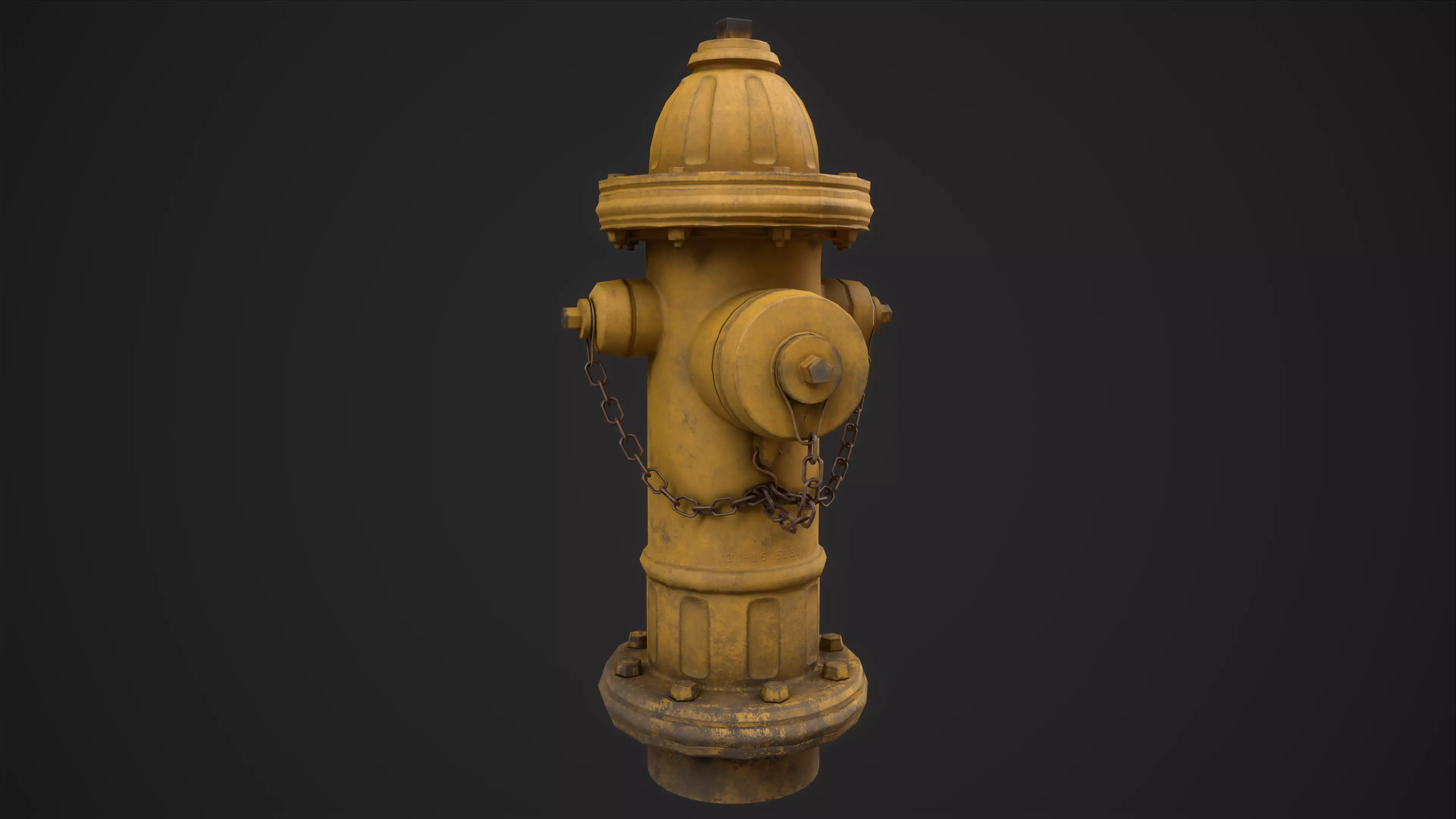 Fire hydrant Low-poly 3D model_0