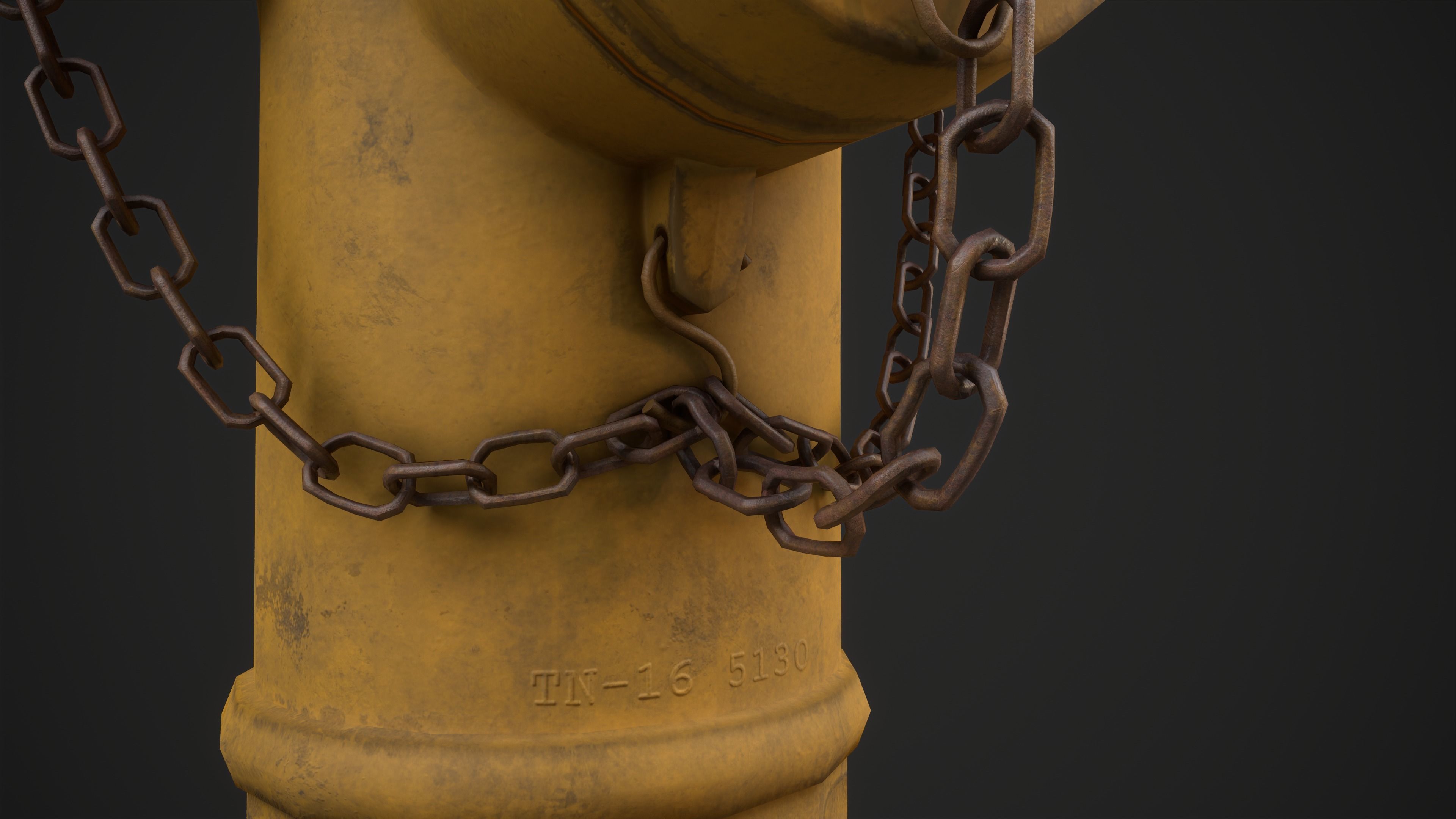 Fire hydrant Low-poly 3D model_11