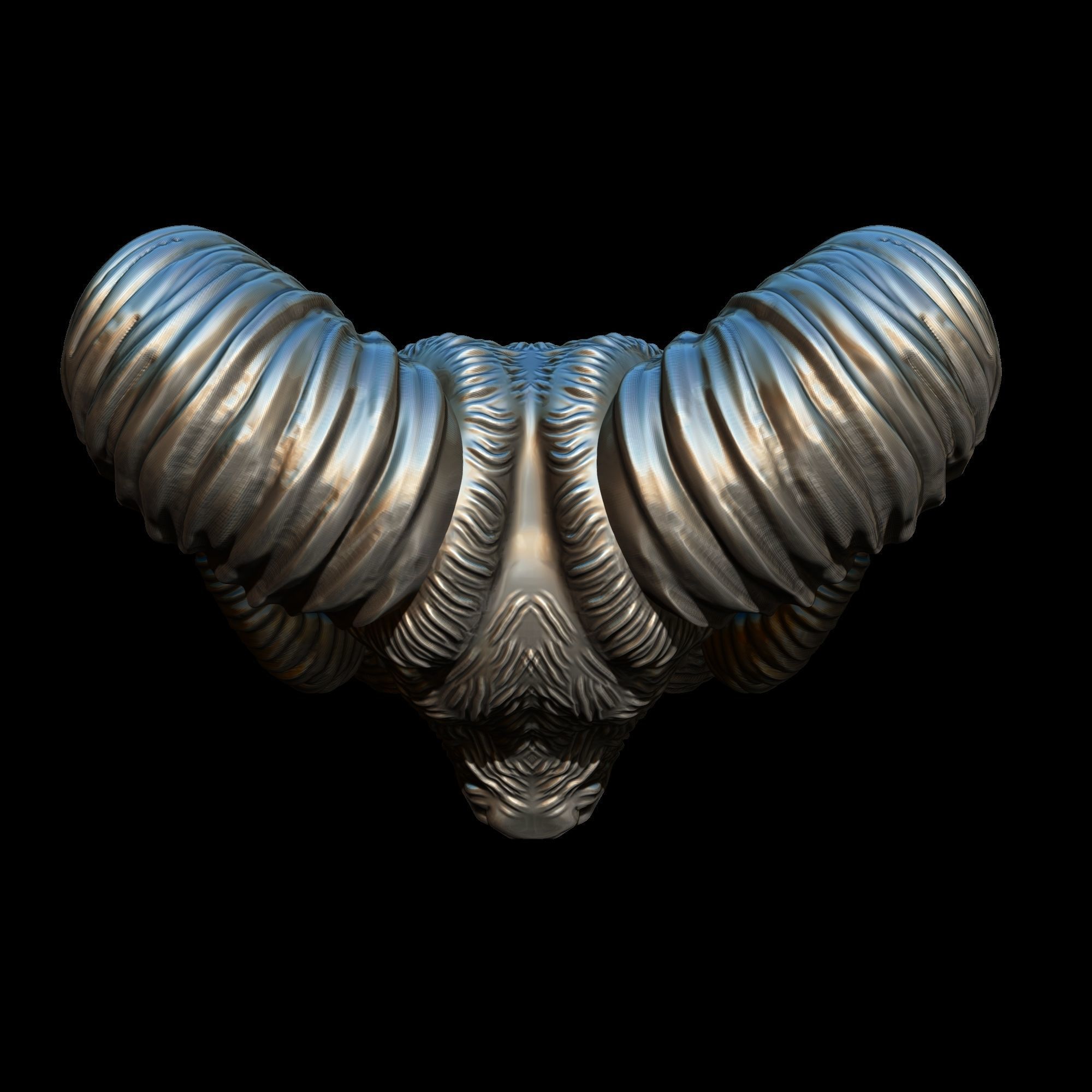 Anillo cabra monte 3D print model_3