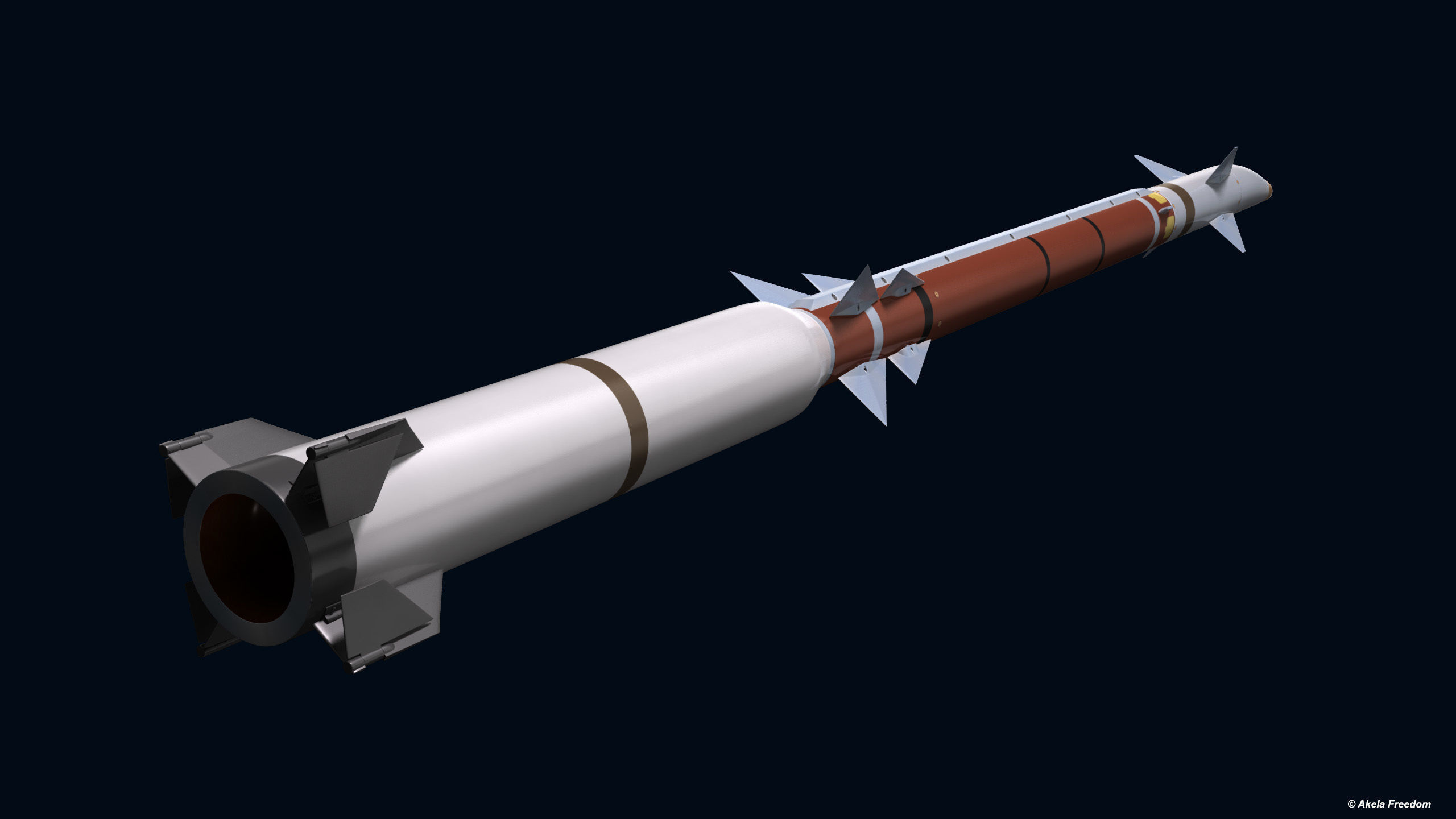 Stunner Missile for Davids Sling 3D model_3