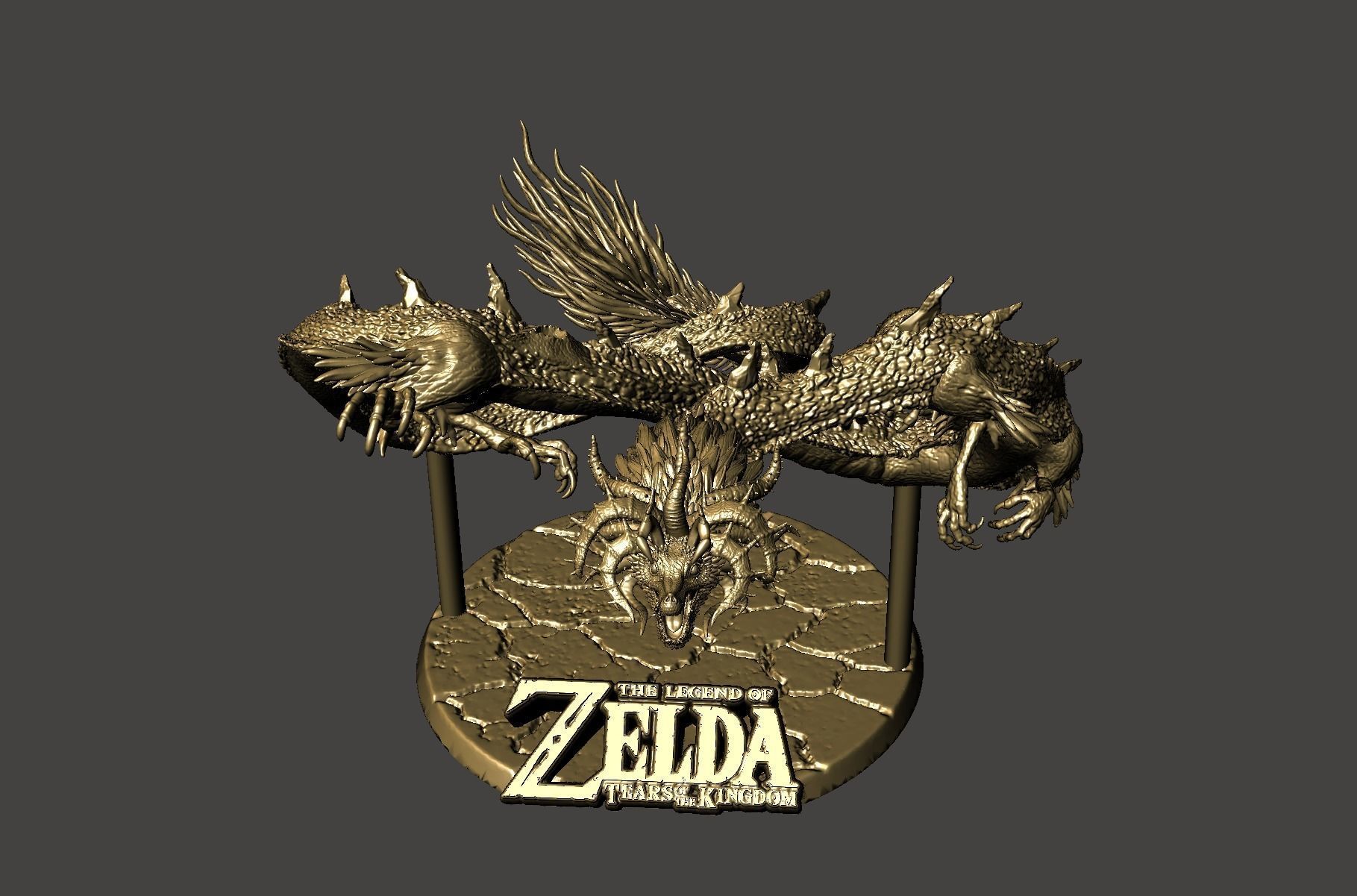 DEMON DRAGON GANON TOTK LEGEND OF ZELDA EXTREME DETAILED STL 3D print model_31