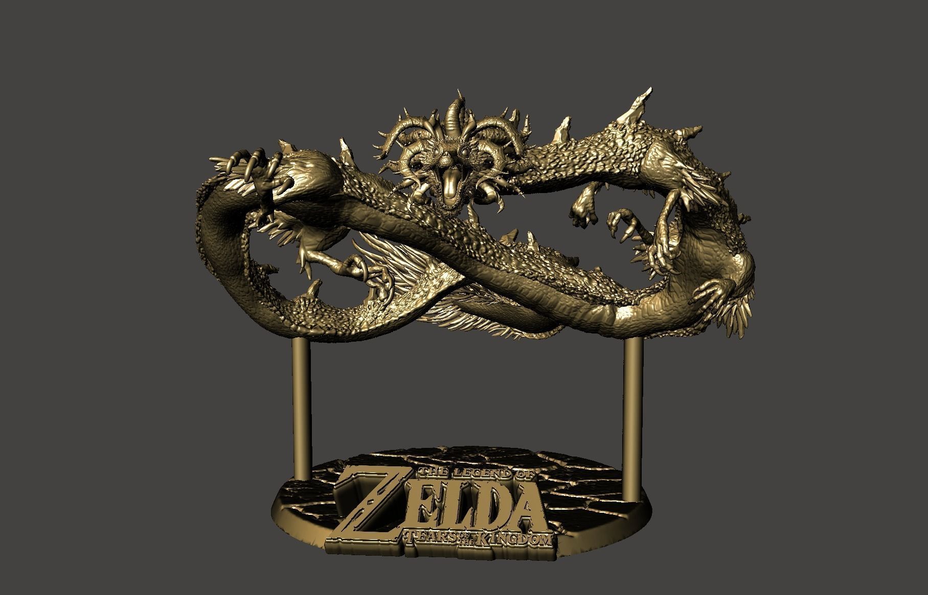 DEMON DRAGON GANON TOTK LEGEND OF ZELDA EXTREME DETAILED STL 3D print model_14