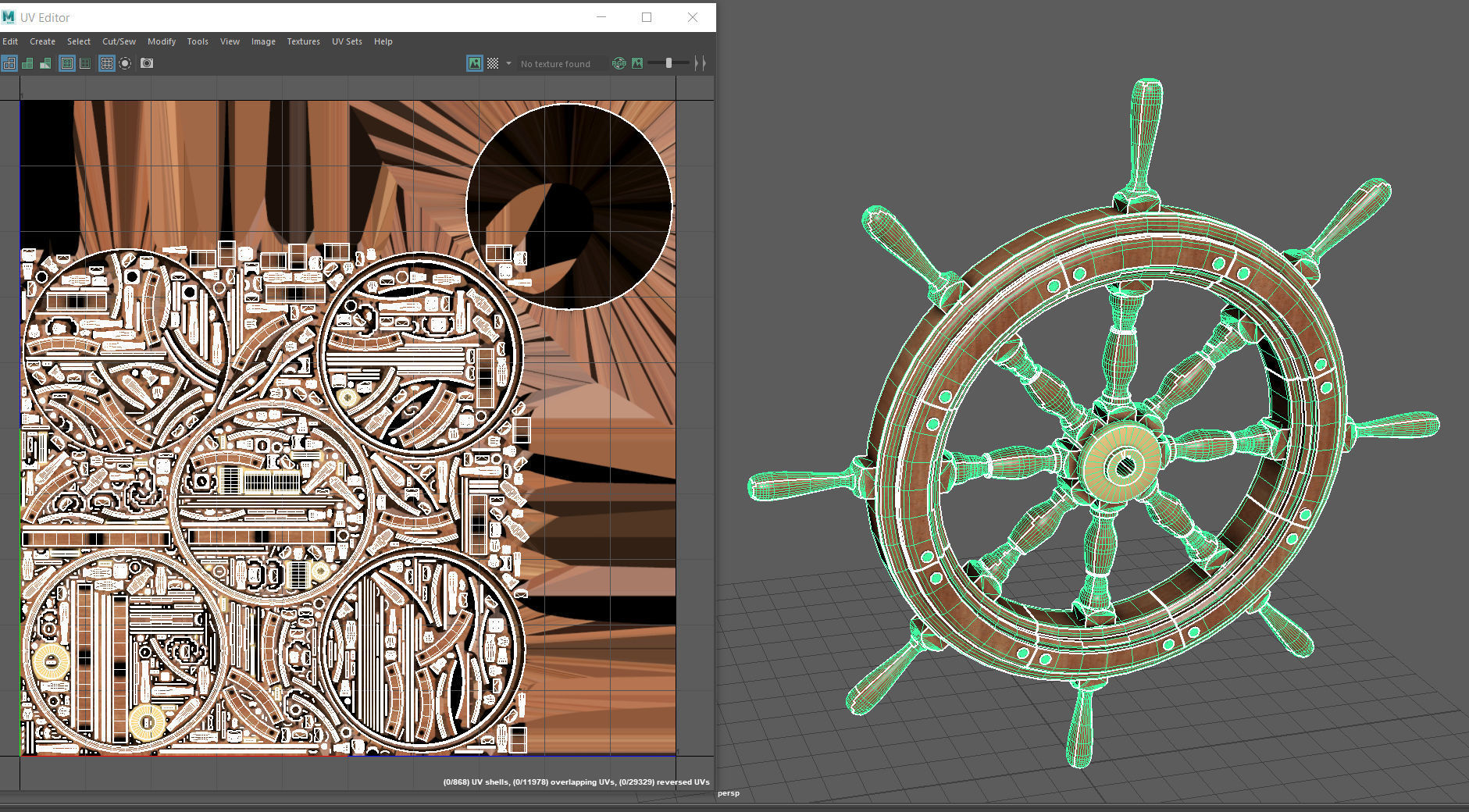 Ship Wheel 3D model_12