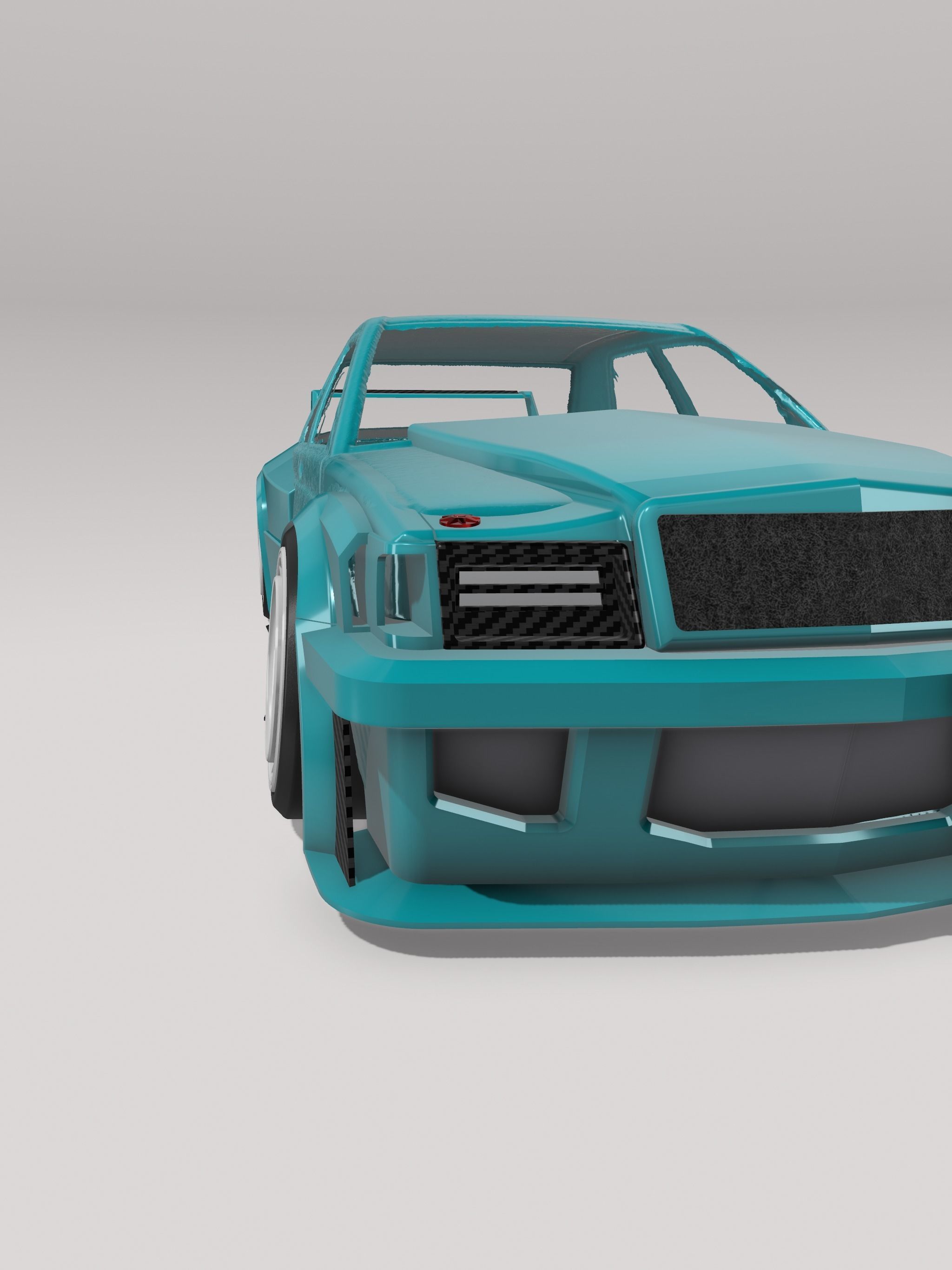 Mercedes 190e EVO2 KYZA Wide Body kit 2 versions 3D print model_30