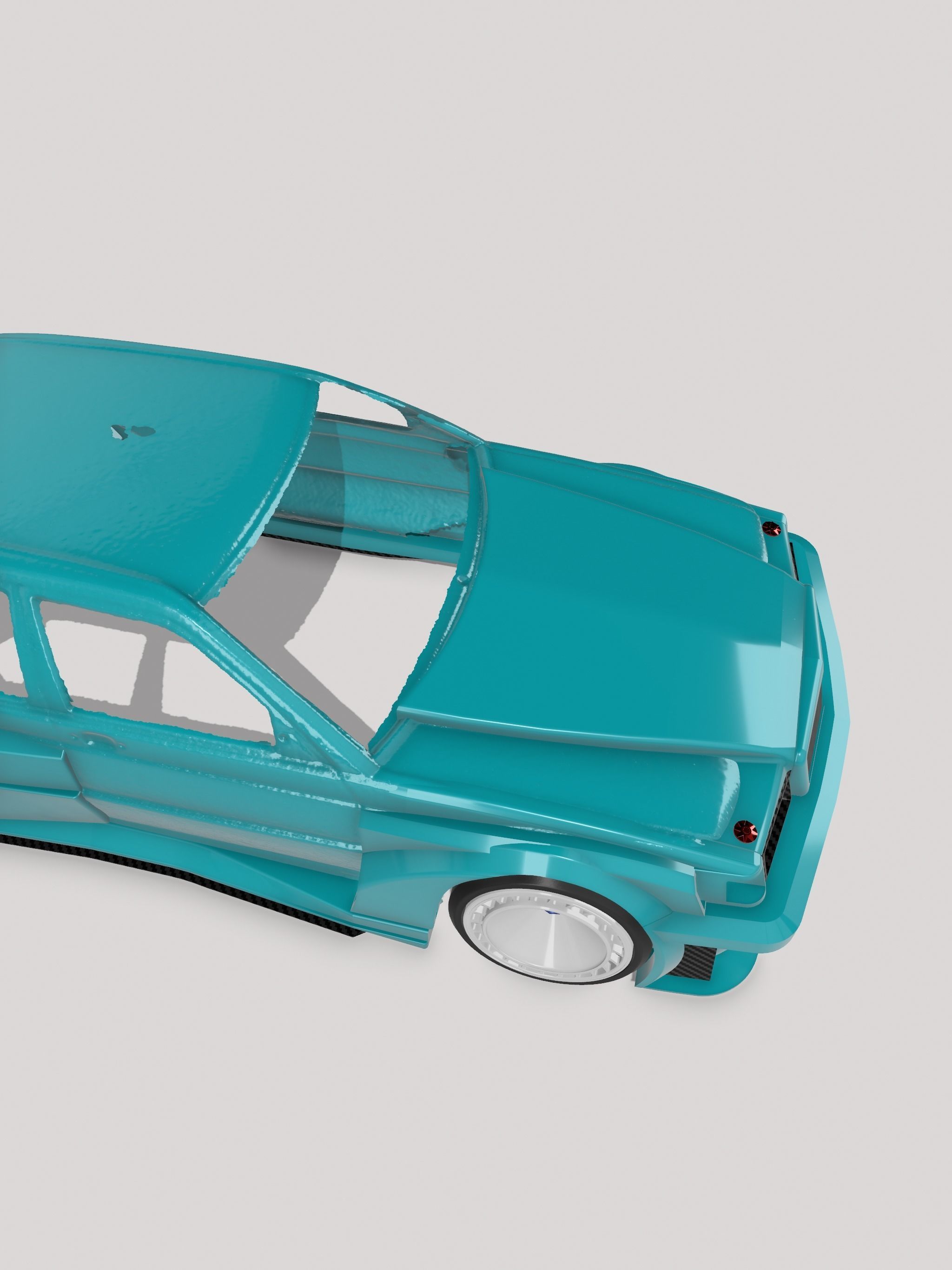 Mercedes 190e EVO2 KYZA Wide Body kit 2 versions 3D print model_24