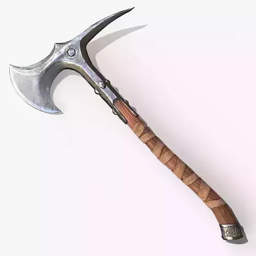 Stylized Battleaxe Low-poly 3D model