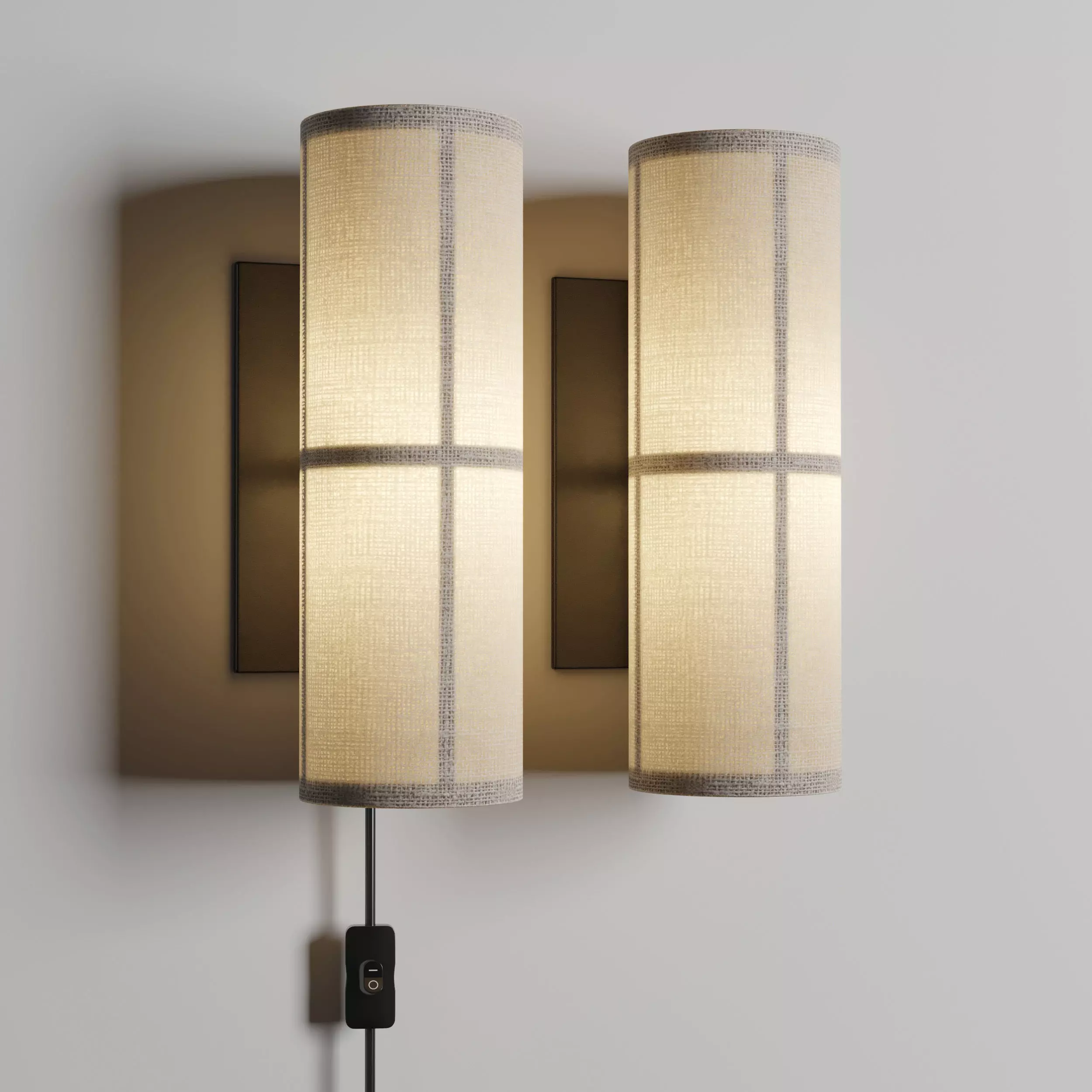 Menu Hashira Wall Lamp Low-poly 3D model_0