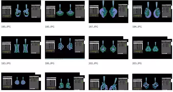 87 Drops Earrings 3dm stl details model