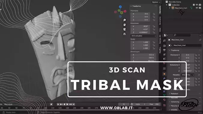 3d scan of tribal mask