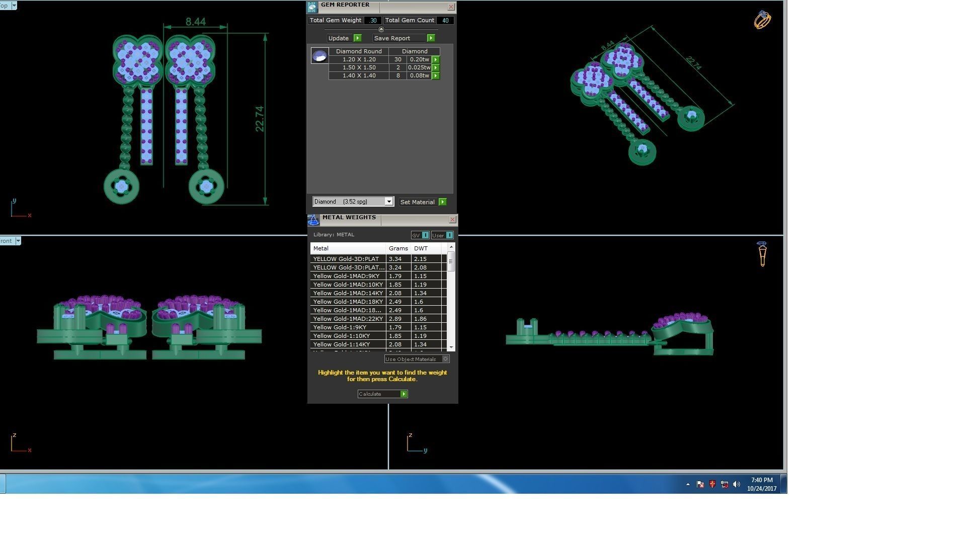 120 Drop Earrings stl details pack 3D print model_107