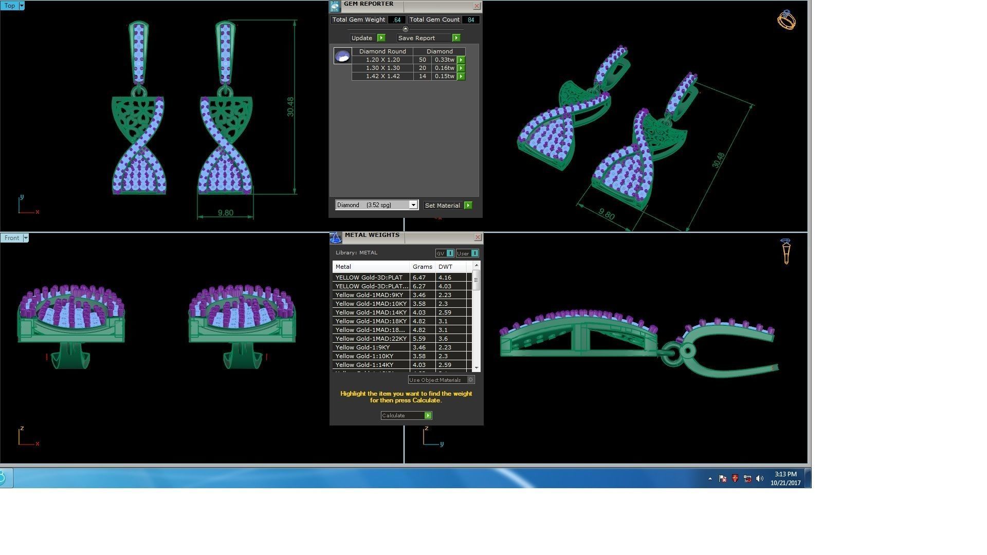 120 Drop Earrings stl details pack 3D print model_88