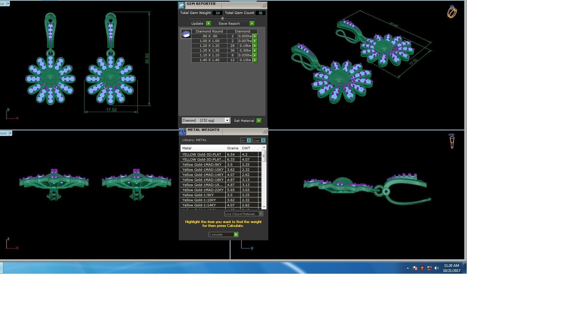120 Drop Earrings stl details pack 3D print model_72
