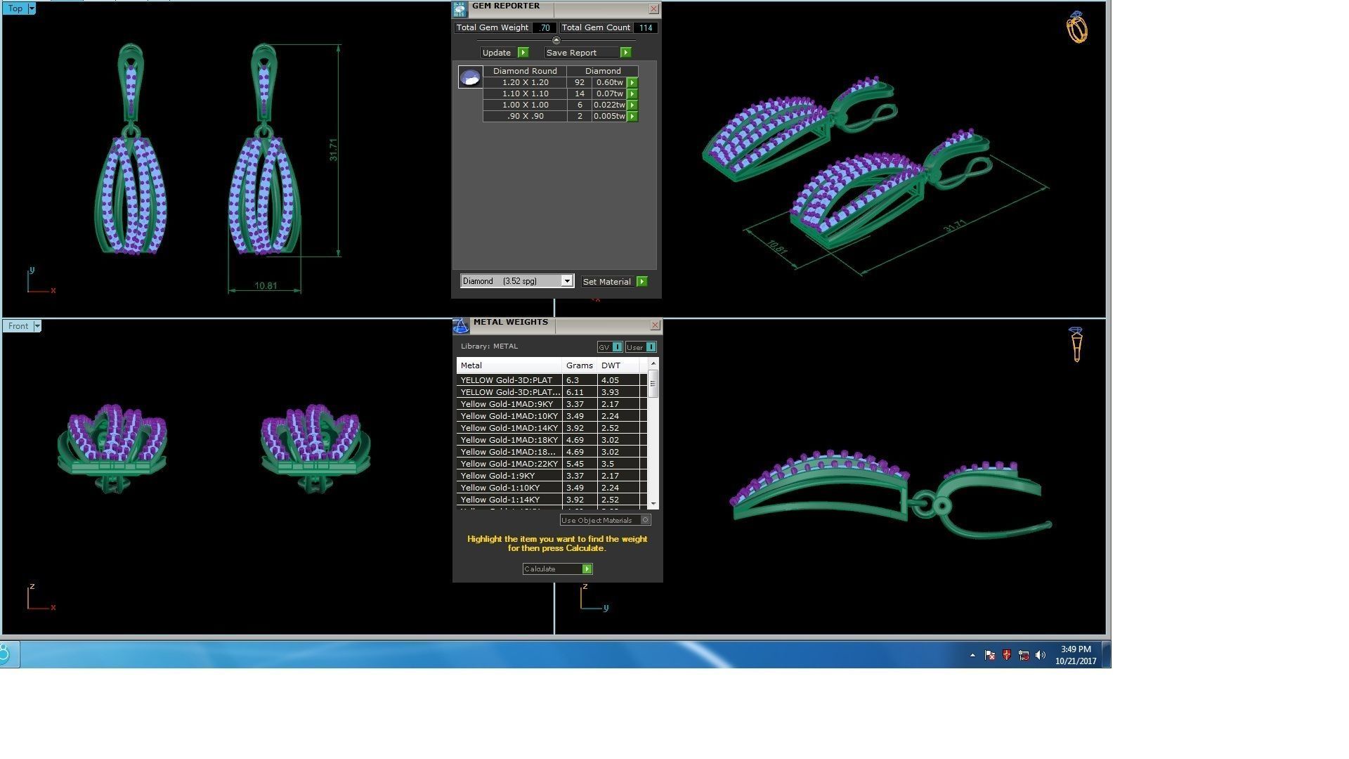 120 Drop Earrings stl details pack 3D print model_99