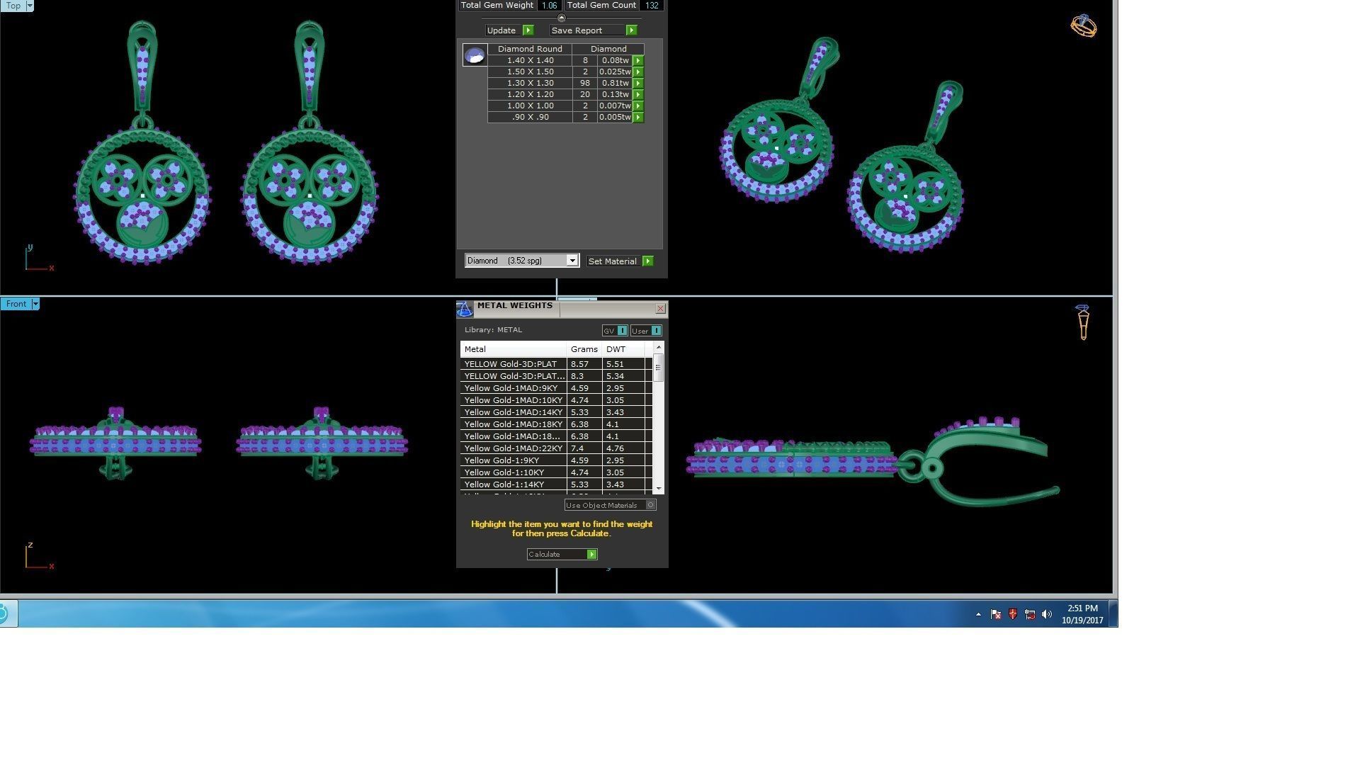 120 Drop Earrings stl details pack 3D print model_53