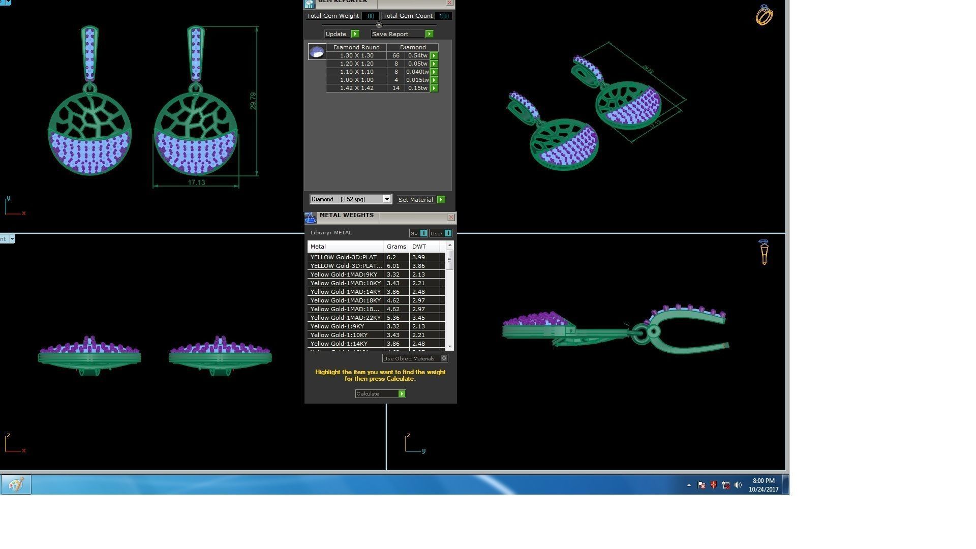 120 Drop Earrings stl details pack 3D print model_113