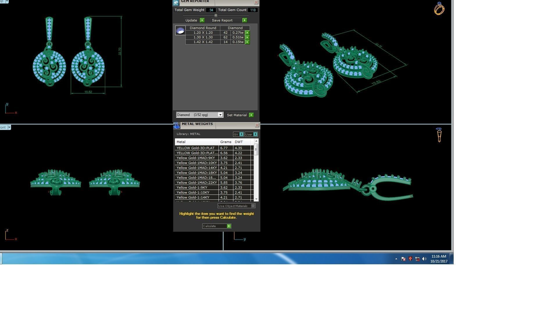120 Drop Earrings stl details pack 3D print model_69